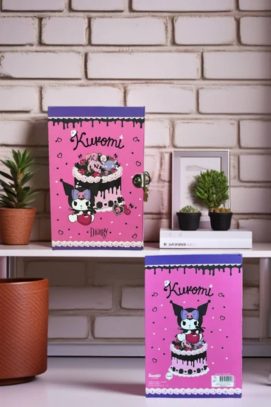 Kuromi Kilitli Defter 80 Yaprak Pembe- 14 X 20 - 4