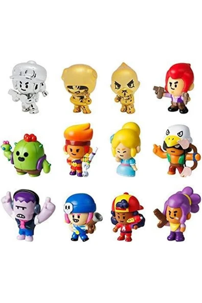 Brawl Stars Delüks 12 Li Figür Seti  5 cm Model 2 - 2