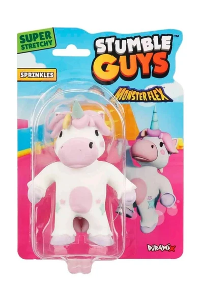 4'lü Stumble Guys Stretch Figür - T-REX - SPRINKLES - BOXING ROO - SUPER GAL - 2