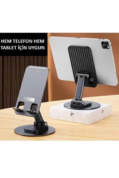 Muhasebeciler, Öğrenciler Için 360 ° Dönebilir Katlanabilir Telefon Tutucu Stand Yuvarlak Tabanlı - 4