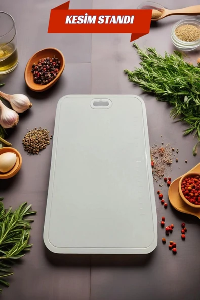 Ekmek, Sebze, Meyve Kaydırmaz Leke Tutmaz Kesim Standı Tahtası - Antrasit - 10