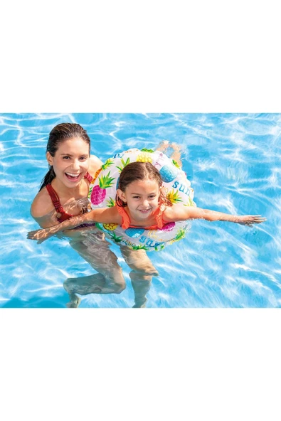 Havuz-Deniz  Baskılı Simit 61 cm - 6-10 Yaş - Balık Desenli - 5