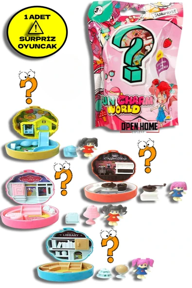 1 Adet Taşınabilir Dollhouse Sürpriz Paket ürün görseli 1
