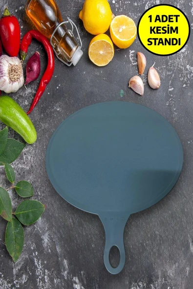 Ekmek, Sebze, Meyve Kaydırmaz Leke Tutmaz Kesim Standı Tahtası - 3