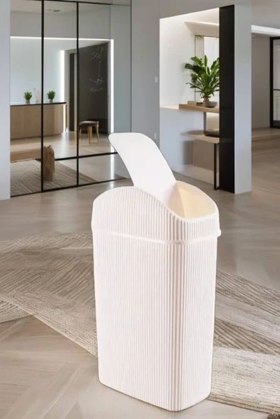 10 Lt Çöp Kovası, Mutfak, Banyo, Tuvalet, Ofis Çöp Kutusu Gri - 10