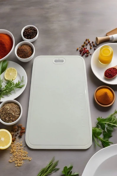 Ekmek, Sebze, Meyve Kaydırmaz Leke Tutmaz Kesim Standı Tahtası - Antrasit - 11