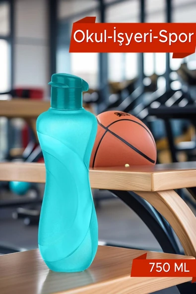 Waterfresh 750 ml Matara Okul İşyeri Spor Salonu Için Uygun & Su Şişesi & Suluk Siyah - 5