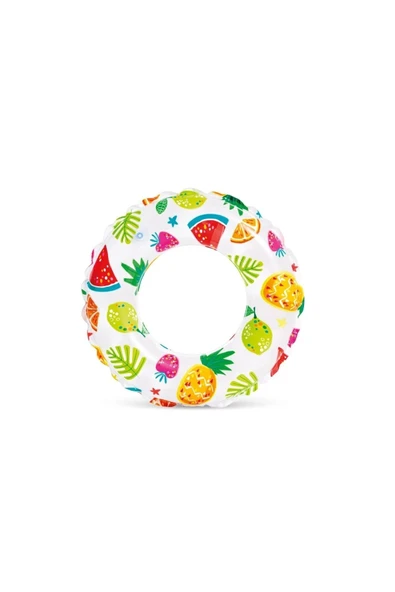 Havuz-Deniz  Baskılı Simit 61 cm - 6-10 Yaş - Balık Desenli - 3