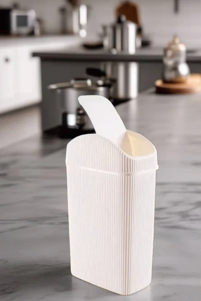 10 Lt Çöp Kovası, Mutfak, Banyo, Tuvalet, Ofis Çöp Kutusu Gri - 12