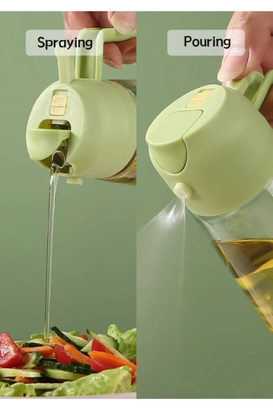 2si 1 arada Yağdanlık - Spreyli ve Dökücü Yağdanlık Cam Yağ Püskürtücü - 4