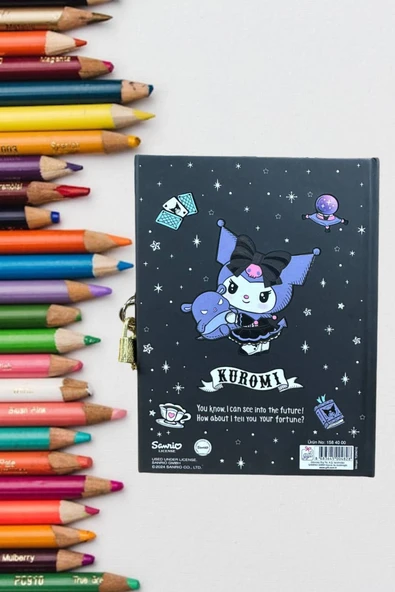 Kuromi Kilitli Defter 80 Yaprak Siyah - 14 x 20 - 2