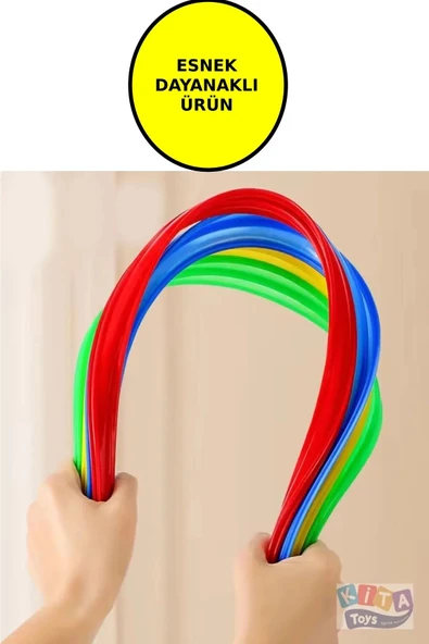 Seksek Aktivite Halkaları 10'Lu (Duyusal Eğitim Çemberleri Atlama Seti) - 2