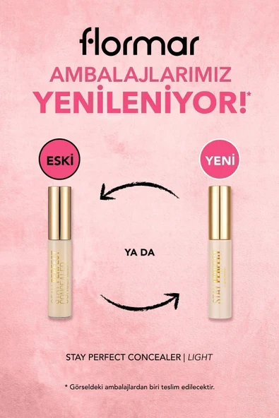Flormar Doğal Bitişli Kapatıcı (SICAK ALT TON) - Stay Perfect Concealer - 002 Light - 4