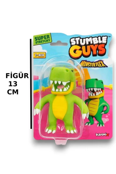 4'lü Stumble Guys Stretch Figür - T-REX - SPRINKLES - BOXING ROO - SUPER GAL - 3