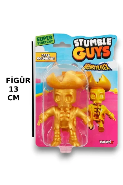 Monsterflex Süper Esnek Stretch Uzayan Stumble Guys Tekli Fiğürler @Capt. Goldheart@ ürün görseli 1
