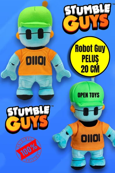 Stumble Guys Robot Guy Peluş 20 Cm