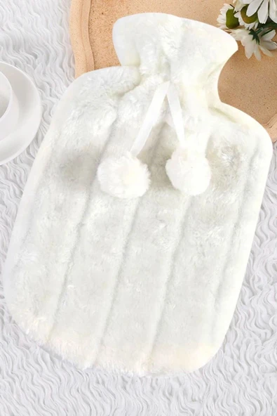 ® 2 Litre Ponponlu Peluş Sıcak Su Torbası - 4