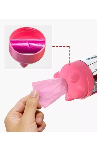 Kedi Köpek Evcil Hayvan Portatif Çok Amaçlı Suluk ve Mama Kabı - 300 ml + 150 ml - 6