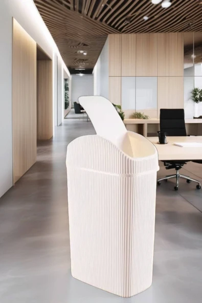 10 Lt Çöp Kovası, Mutfak, Banyo, Tuvalet, Ofis Çöp Kutusu Gri - 9