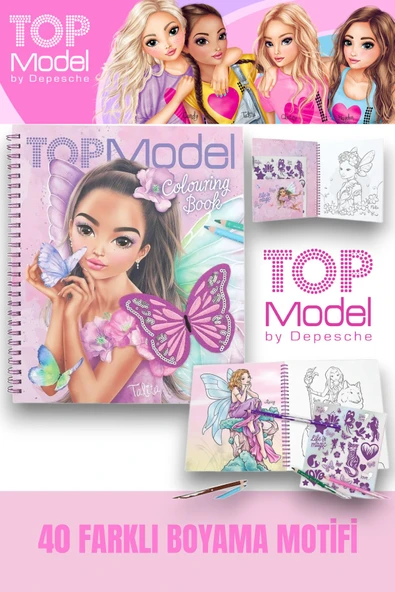 TOPModel Colouring Book With Sequins FAIRY LOVE