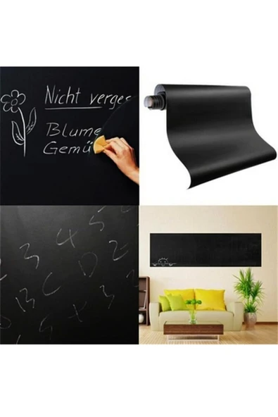 Büyük Boy Yapışkanlı Kara Tahta Sticker - 7
