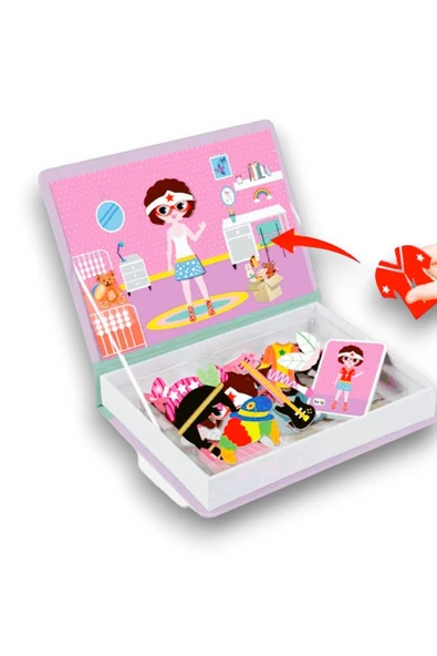 Kız Kıyafeti Giydirme Manyetik Eğitici Oyuncak / 3 Yaş - 3