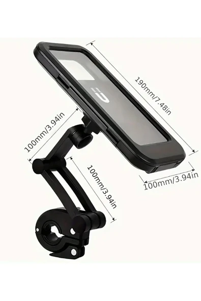 360 ° Dönebilir Su Geçirmez Telefon Tutacağı Motosiklet, Bisiklet,  Atv  Koluna Takılabilen - 8