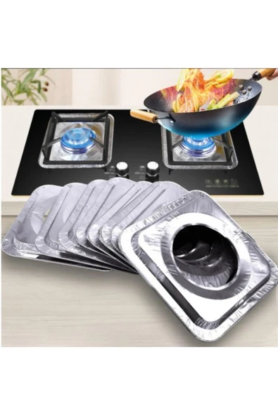 Kare Ocak Üstü Yağ Koruyucu Alüminyum Levha 23*23 cm 10 Adet - 3