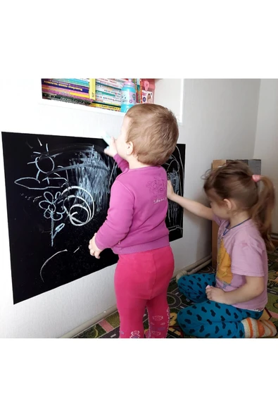 Büyük Boy Yapışkanlı Kara Tahta Sticker - 3