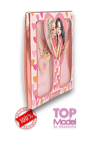 Top Model 2'li Kolye Takı Seti Pembe - 3