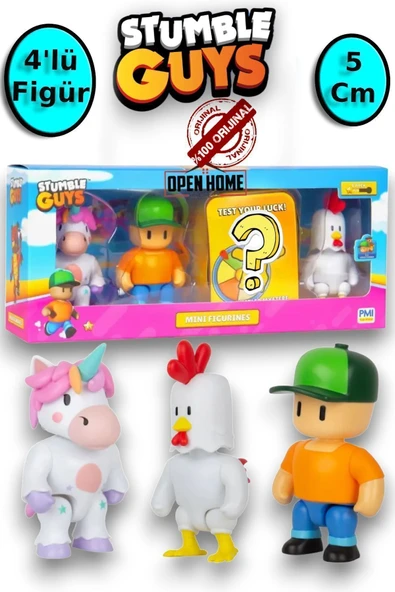 Stumble Guys 4'lü Aksiyon Figür Set - Ms Stumble He