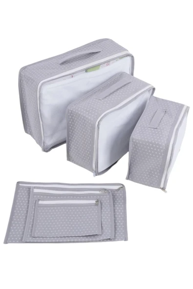 6 Adet Fileli Valiz Düzenleyici Set - 5