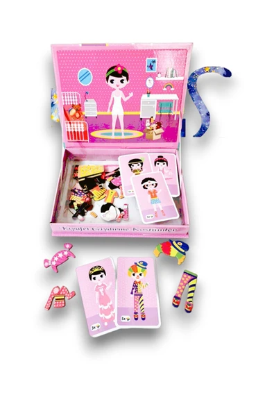 Kız Kıyafeti Giydirme Manyetik Eğitici Oyuncak / 3 Yaş - 2