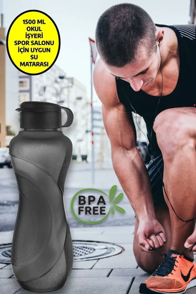 Waterfresh 1500 ml Matara Okul Işyeri Spor Salonu Için Uygun & Su Şişesi & Suluk