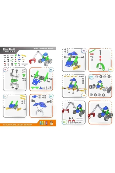 Sök Tak Araçlar- Eğitici El Becerisini Geliştirir - 72 Parça - 3