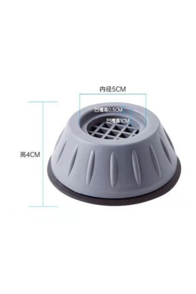 Çamaşır Makinesi Titreşim Engelleyici Stoper GRİ 4 lü Set - 4