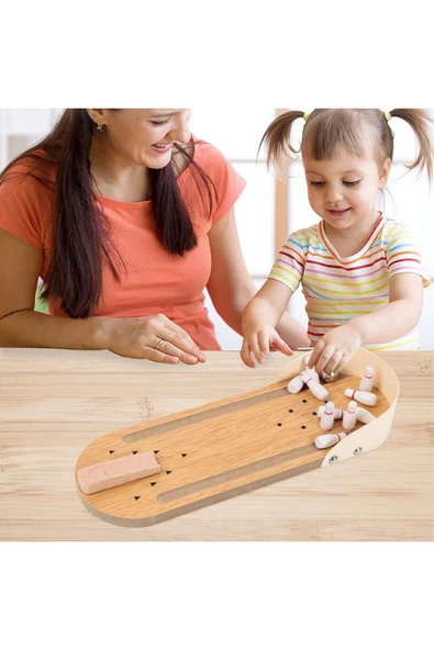 Mini Masa Üstü Bowling Oyunu Minyatür Bowling Oyunu - 5