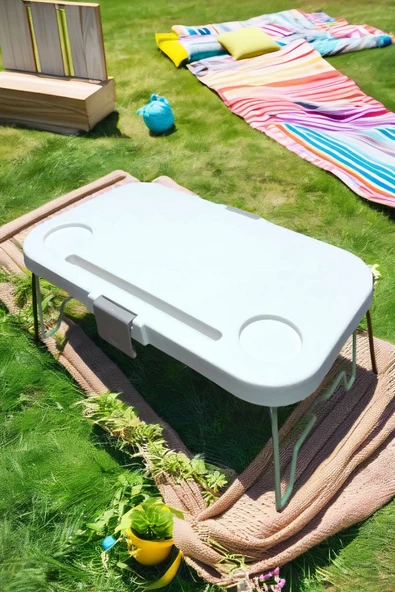 17 Litre Krem Piknik Çantası - Piknik Sepeti - Kamp Sepeti - 3