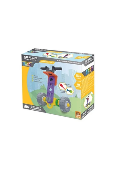 Sök Tak Araçlar Scooter 18 Parça 3+ Yaş Üzeri Çocuklar Için Kendin Yap Oyun Seti - Resim 3