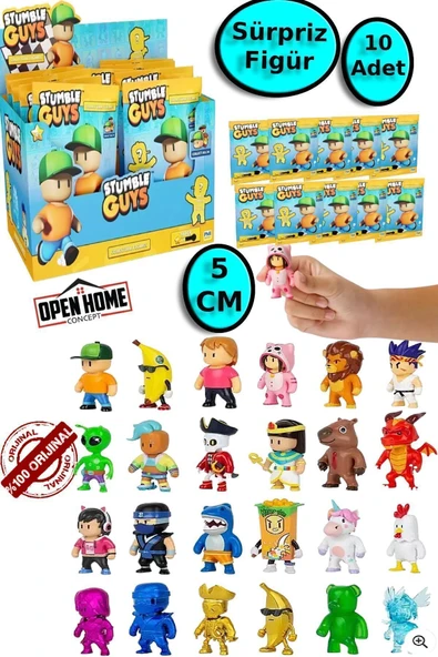 Stumble Guys Sürpriz Paket - 10 Adet - 5 Cm