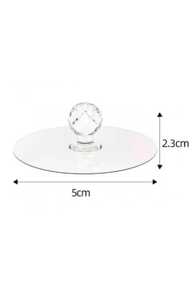 16 Adet Çok Amaçlı Yapışkan Kristal Tutacak Kulp - 5