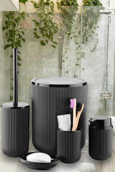 5 Parça Banyo Seti Siyah - 2