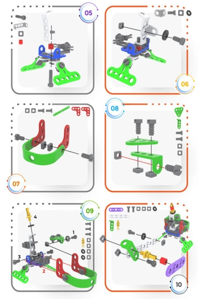 77 Parça Helikopter Kendin Yap Oyun Seti 3+ Yaş Üzeri Çocuklar Için - 4