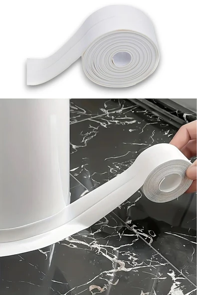 Su Sızdırmaz Lavabo Kenar Bandı (3.2m) Beyaz - 8