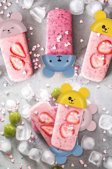 4'lü Kolay Şekillendirici Sevimli Çocuk Meybuz & Dondurma Kalıbı - 2