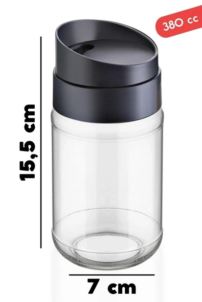 Stantlı Döner Kapak Garda Baharatlık Takımı - Üç Kademeli 3'Lü Set 380 CC - 2