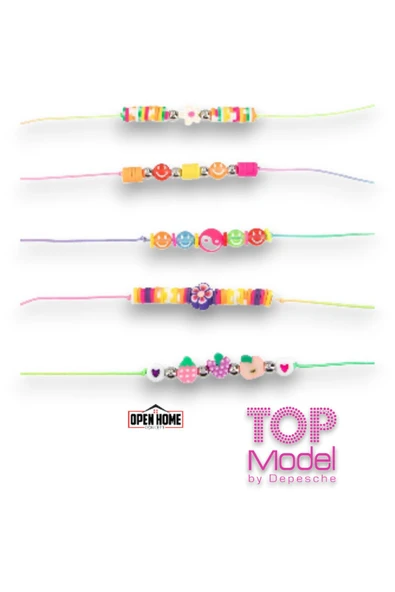 Top Model Bileklik Yapma Seti-Kendin Yap - 20 Farklı Boncuk Türü, Bileklik veya Zincir Yap - 6