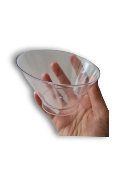 15 Adet Plastik Oval Tatlı Salata Çerezlik Kasesi 250 Cc - 3