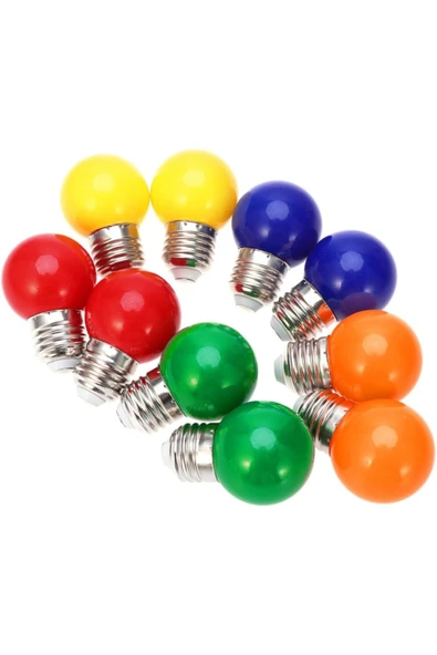 20 Adet Dış Mekan Peri Işıkları Turuncu Ev Dekoru Festoon Işıkları Dış Mekan Ampulü Renkleri - 3