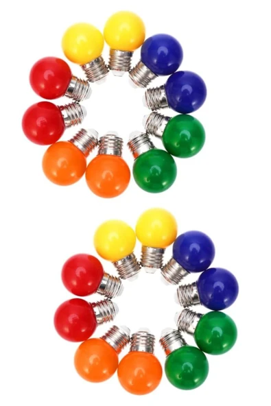 10 Adet Dış Mekan Peri Işıkları Turuncu Ev Dekoru Festoon Işıkları Dış Mekan Ampulü Renkleri - 5